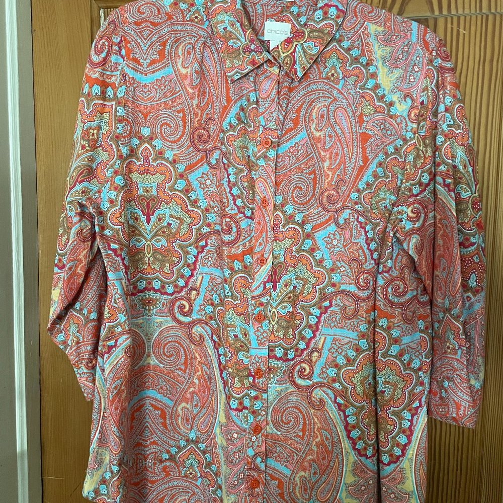 Chico's - 3/4 sleeve blouse - Size 3 - like new
